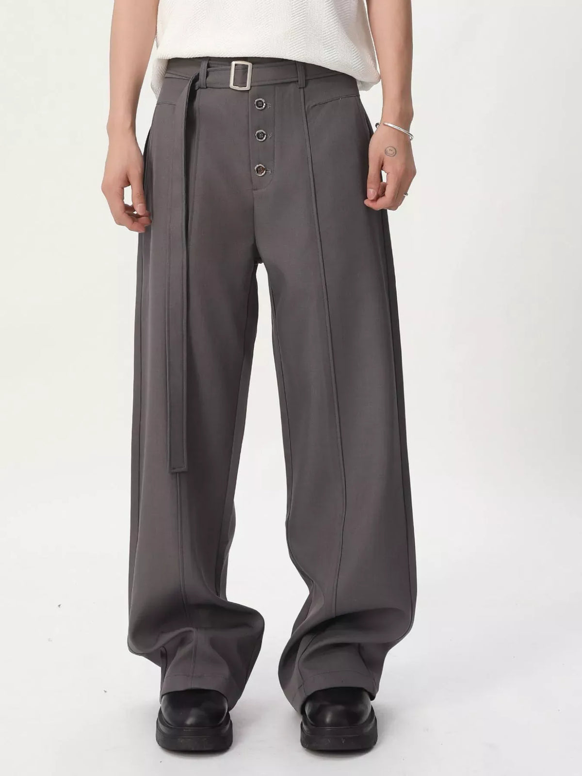 Men's High-Waisted Wide-Leg Pants Jonathan M Collection