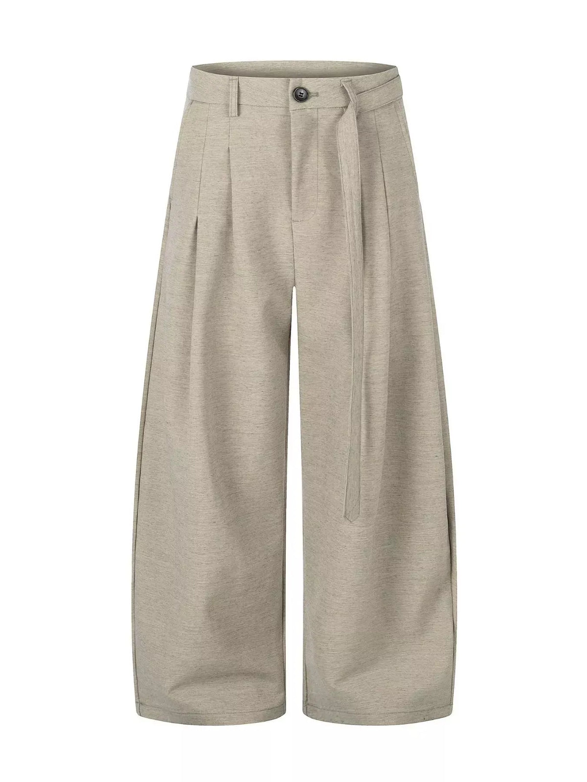 Men's Belted Wide-Leg Pleated Pants The Nichole Collection