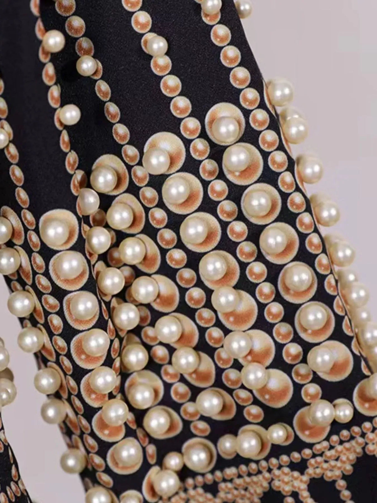 Pearl-Embellished One-Button Blazer The Nichole Collection