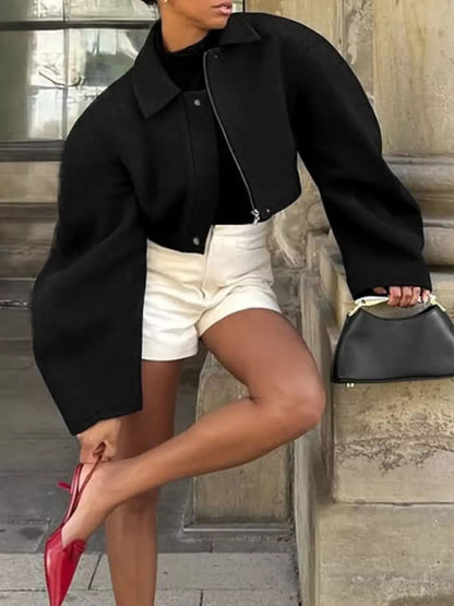 Cropped Zip-Up Jacket The Nichole Collection - Official Site
