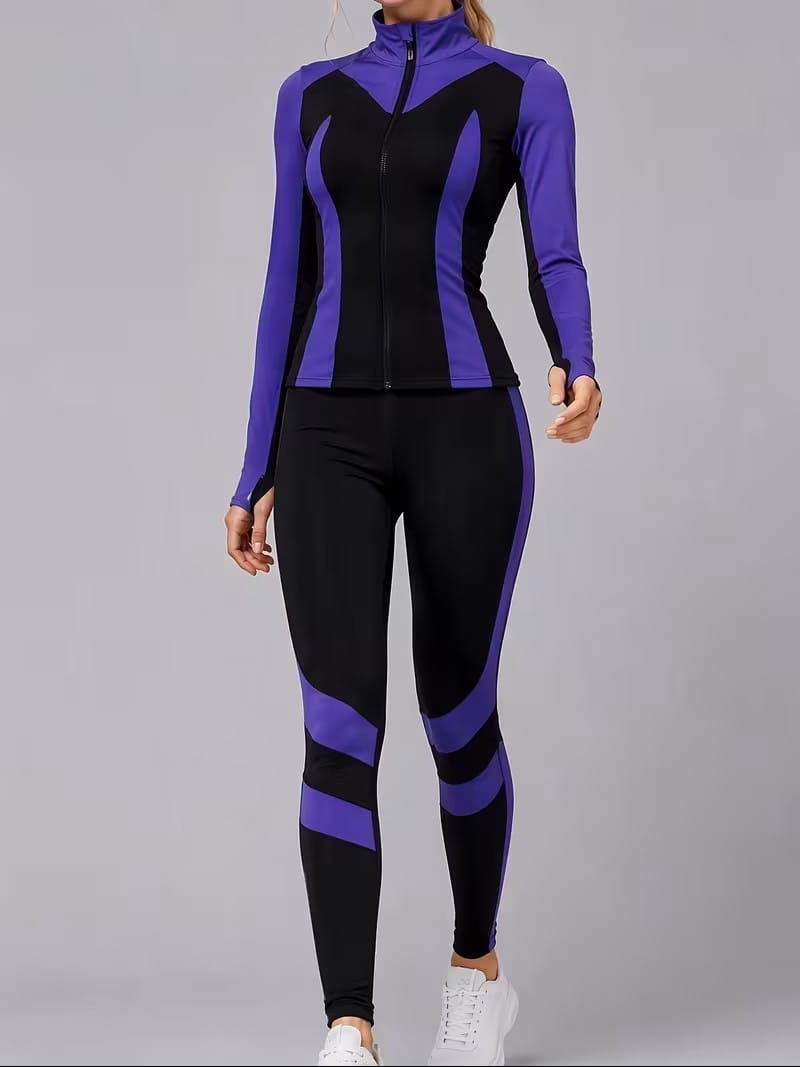 Zip-Up Jacket and Leggings Tracksuit The Nichole Collection