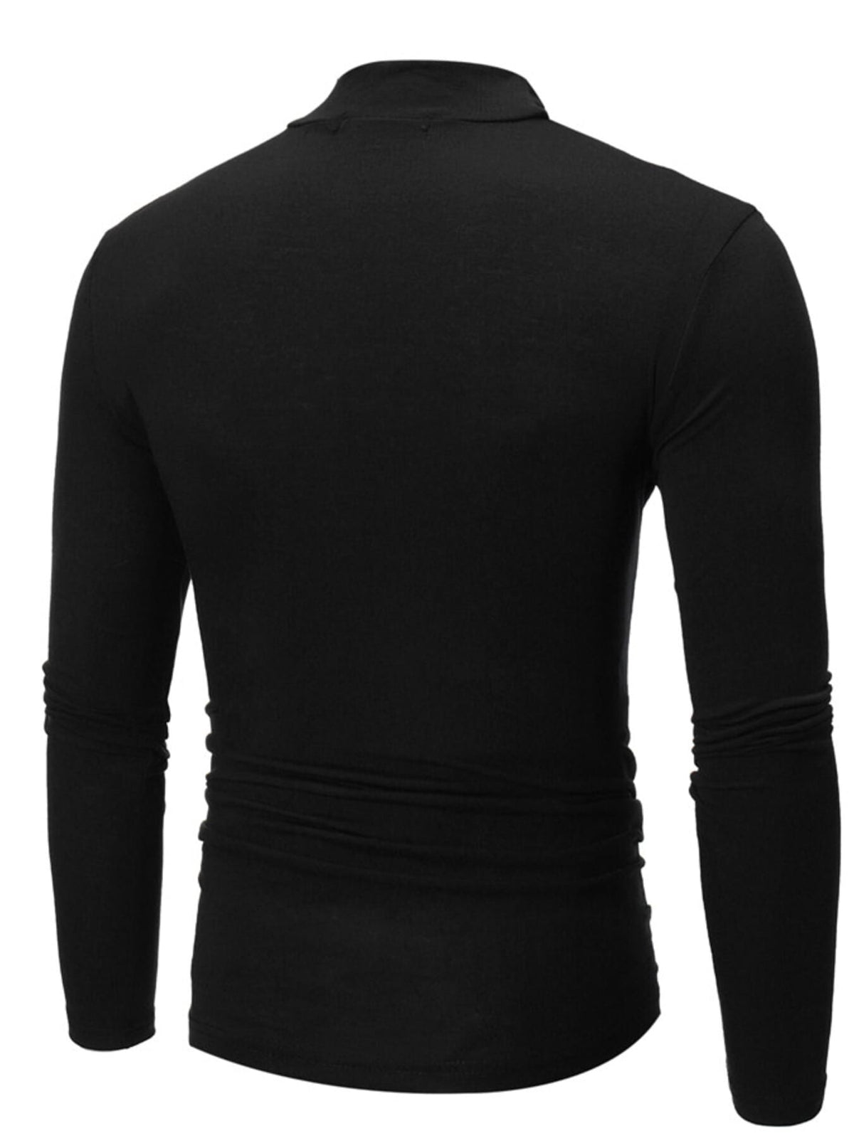 Men's Slim-Fit Mock-Neck Long-Sleeve Shirt Jonathan M Collection