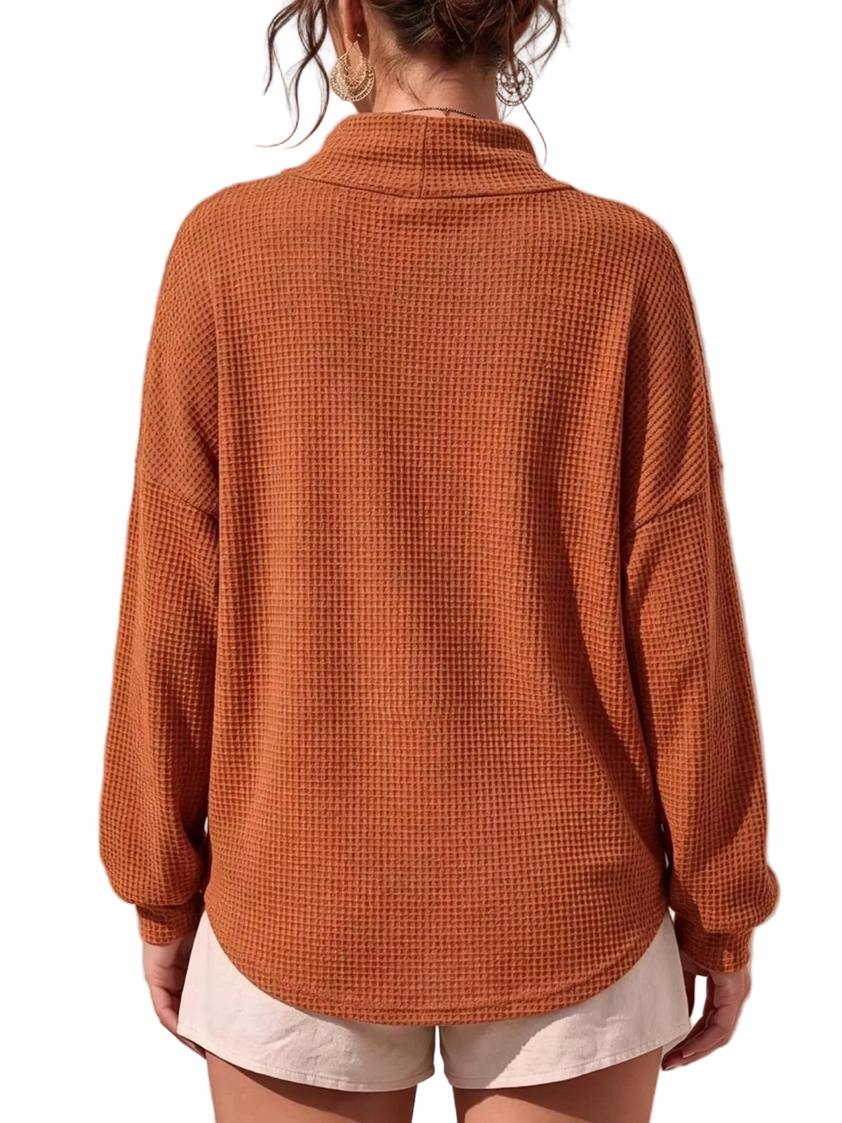 THE WAFFLE MOCK NECK SWEATER The Nichole Collection - Official Site