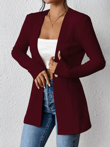 Single-Button Long-Sleeve Blazer The Nichole Collection - Official Site