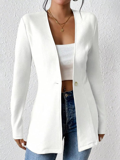 Single-Button Long-Sleeve Blazer The Nichole Collection - Official Site