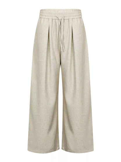 Men's Wide-Leg Drawstring Casual Pants Jonathan M Collection