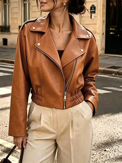 GREENWICH FAUX LEATHER JACKET The Nichole Collection - Official Site