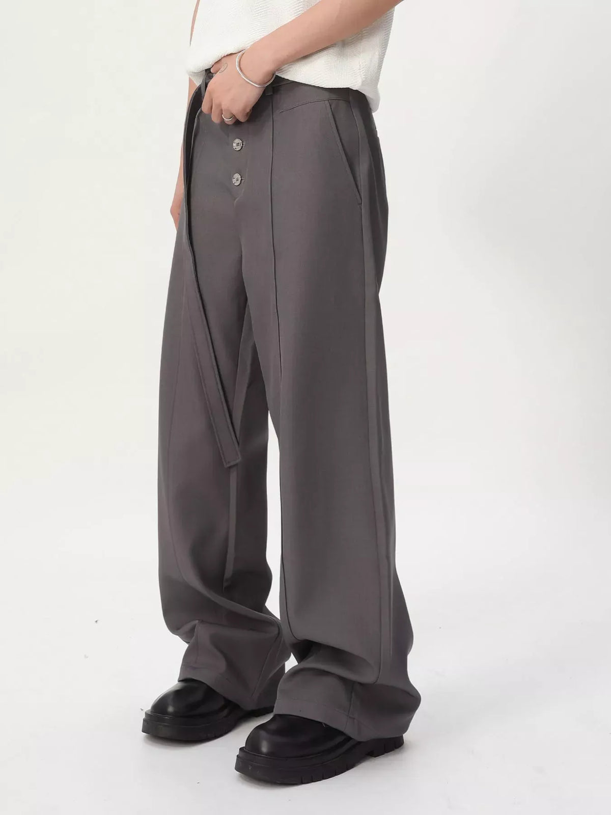 Men's High-Waisted Wide-Leg Pants Jonathan M Collection