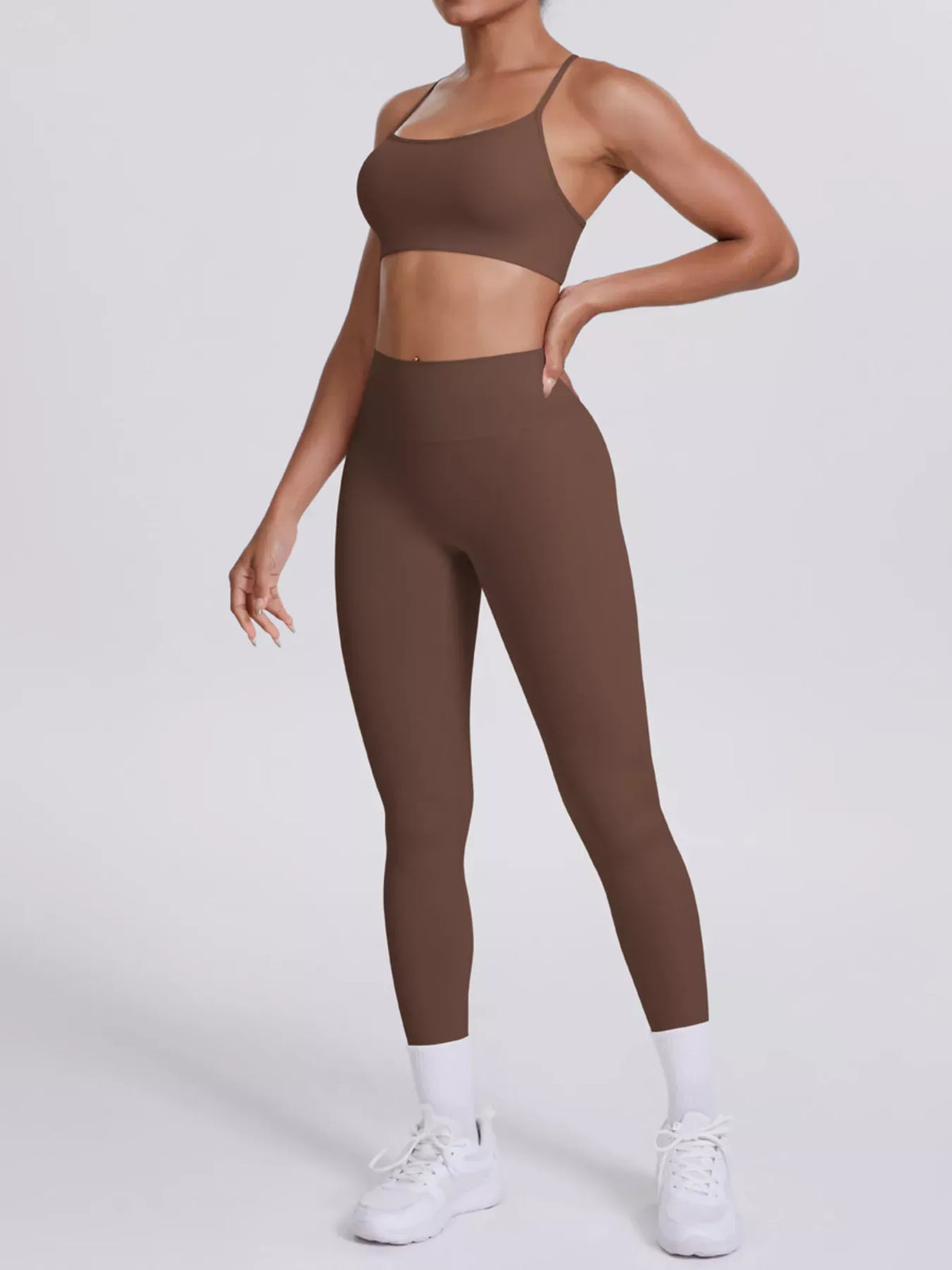 Criss-Cross Back Cami and Leggings Active Set The Nichole Collection - Official Site