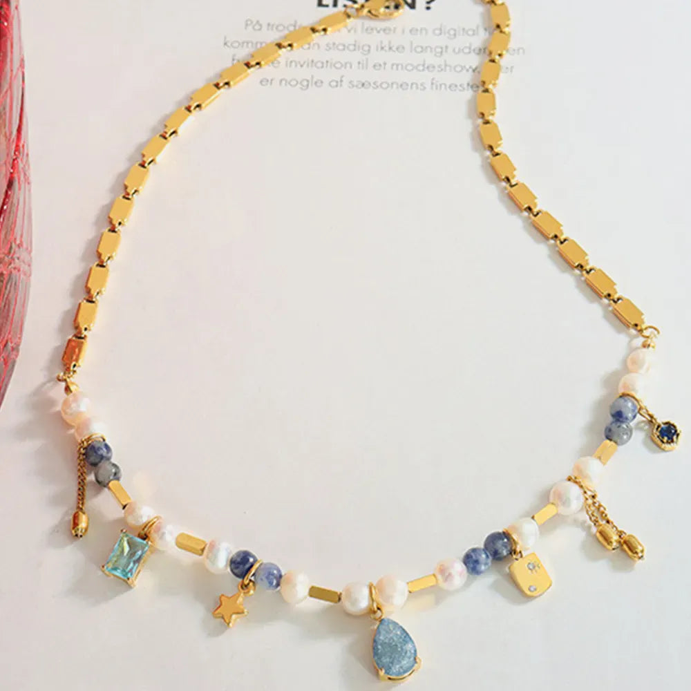 SOMERSET GLASS STONE & PEARL CHOKER The Nichole Collection - Official Site