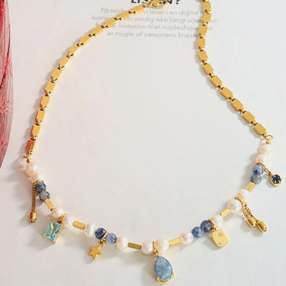 SOMERSET GLASS STONE & PEARL CHOKER The Nichole Collection - Official Site