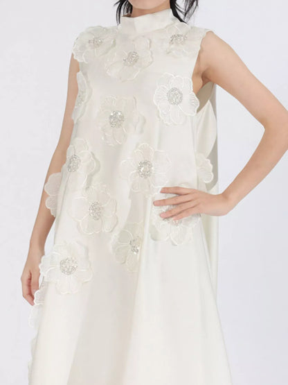 Floral-Embellished Sleeveless Maxi Dress The Nichole Collection
