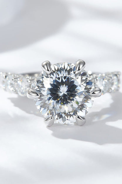 5 Carat Moissanite Side Stone Ring The Nichole Collection
