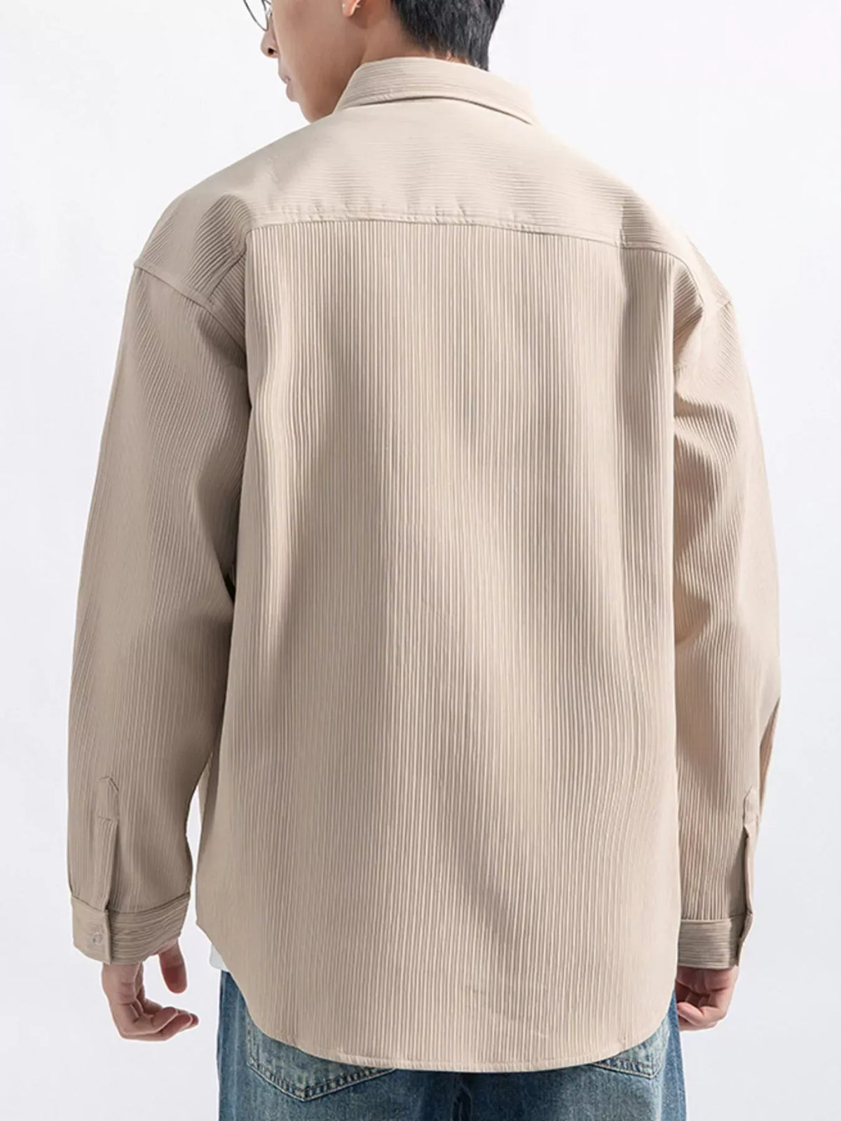 Men's Casual Textured Button-Down Shirt Jonathan M Collection