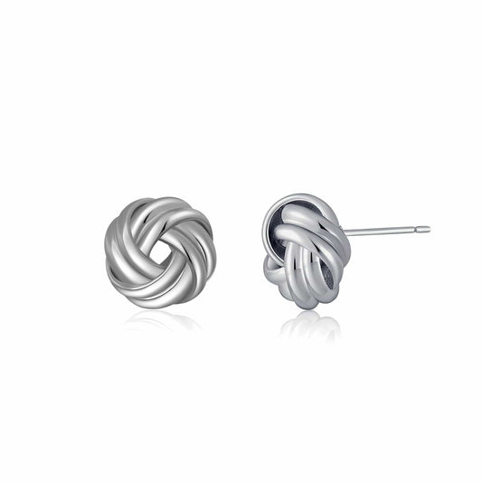 Geometric Gold Knot Statement Earrings