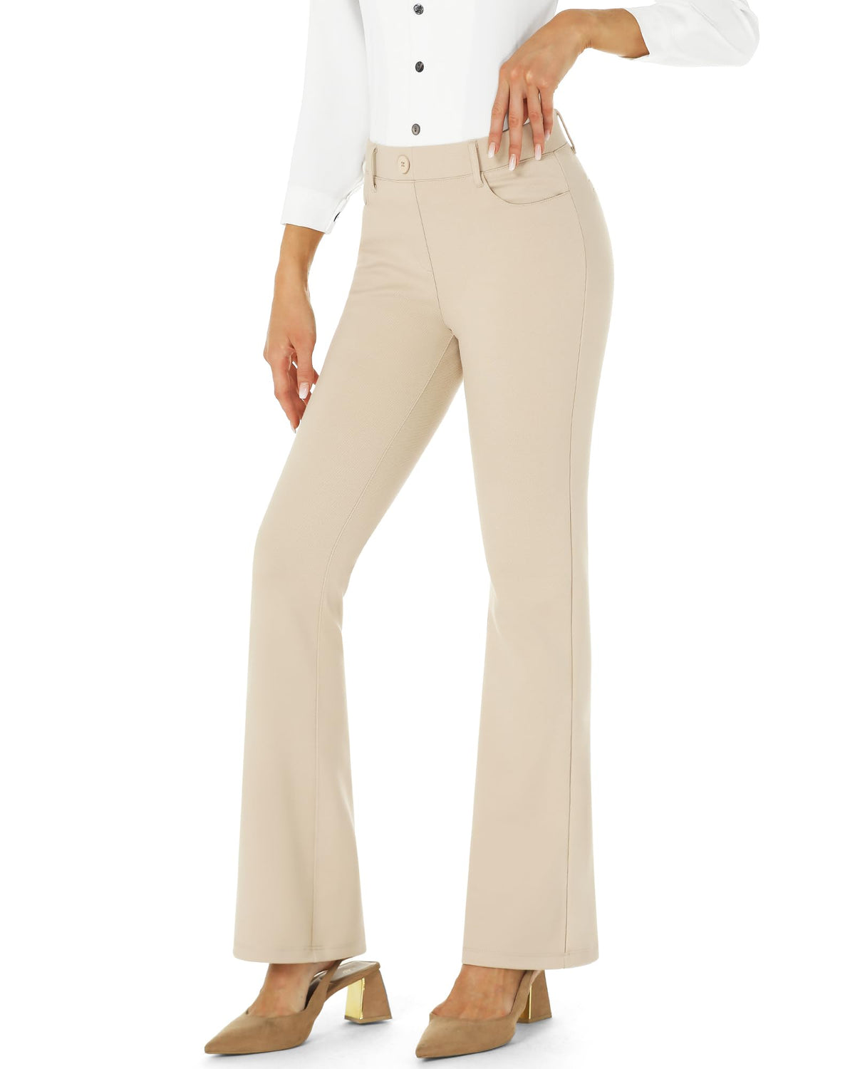 STRETCH BOOTCUT TROUSERS The Nichole Collection
