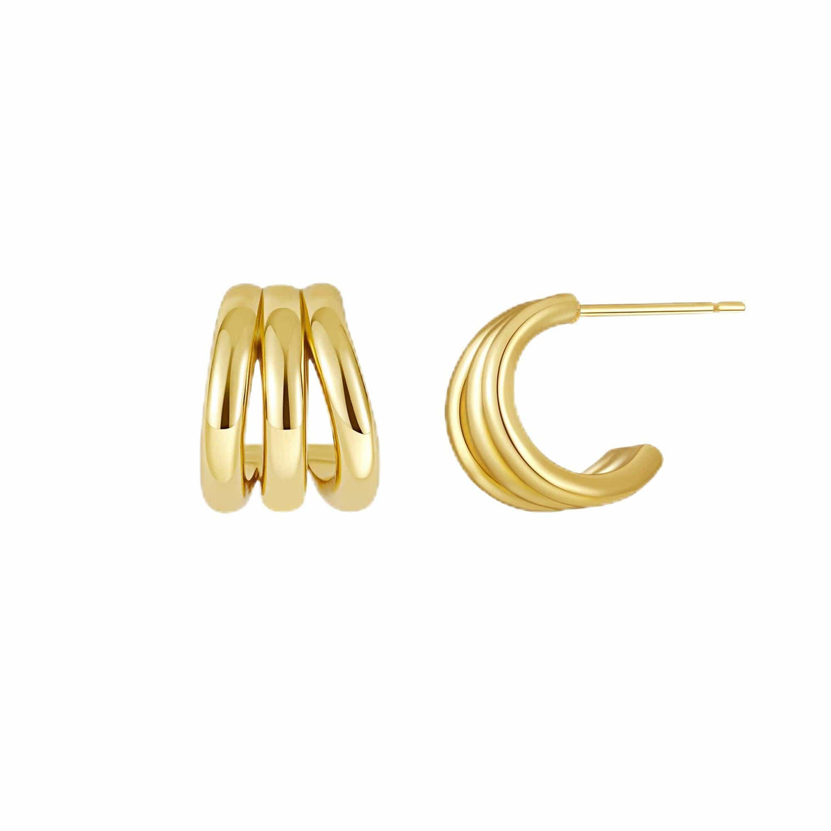Geometric Gold Knot Statement Earrings The Nichole Collection - Official Site