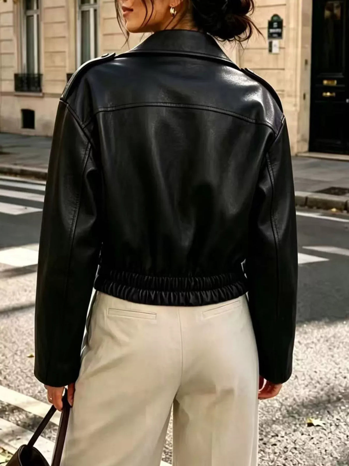 GREENWICH FAUX LEATHER JACKET The Nichole Collection - Official Site
