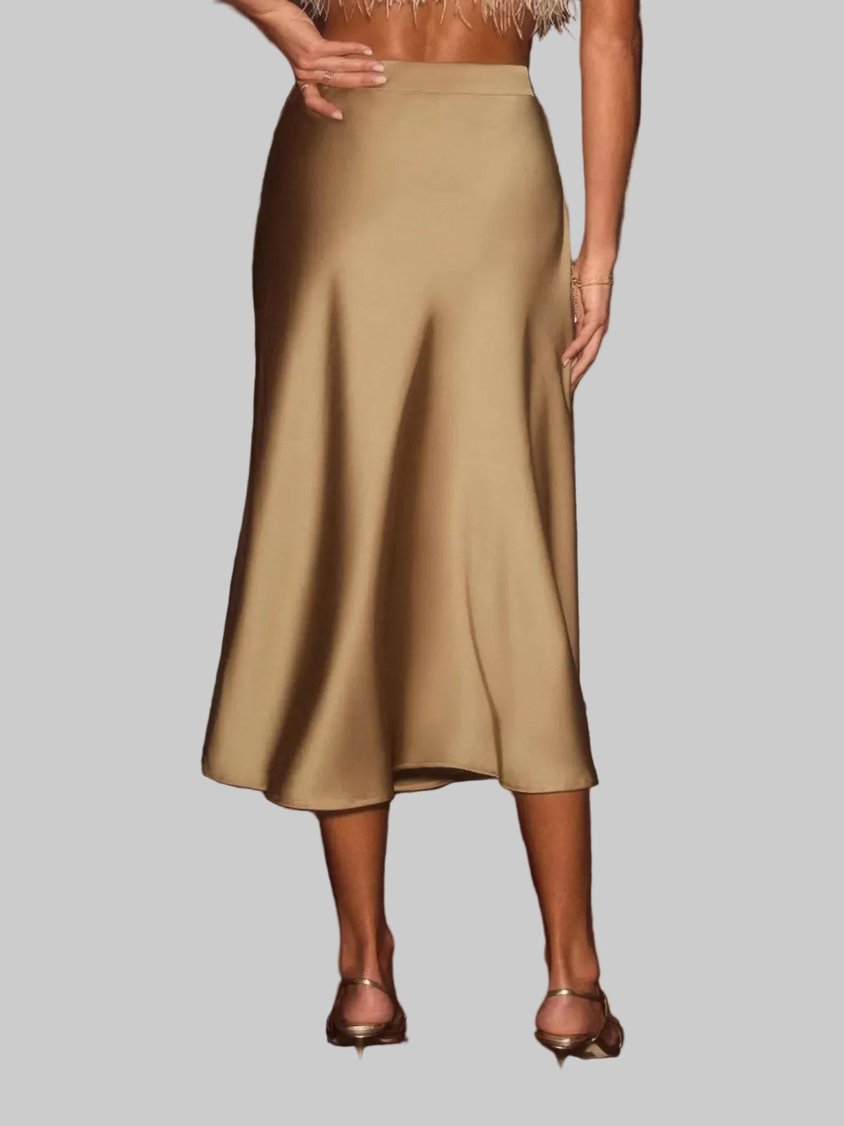 Satin Midi Skirt The Nichole Collection - Official Site