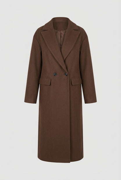 Double-Breasted Longline Coat The Nichole Collection