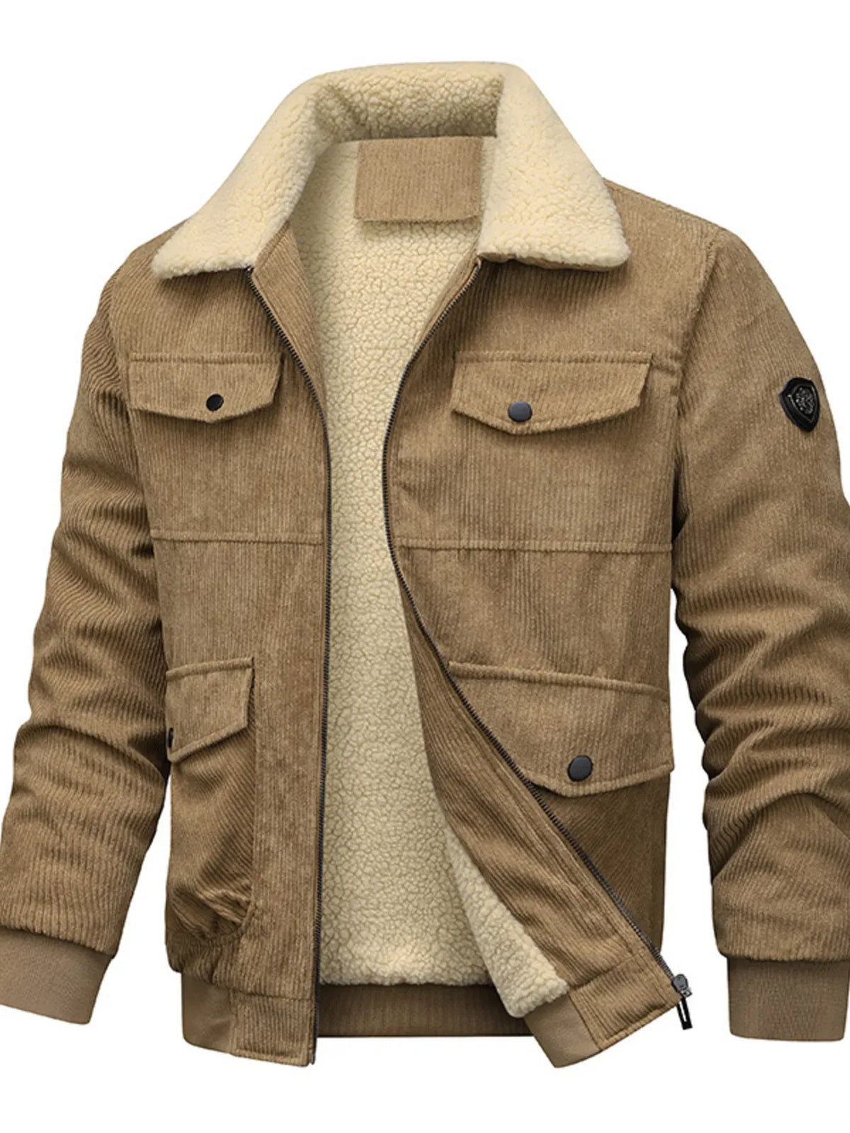 Men's Sherpa-Lined Corduroy Jacket Jonathan M Collection