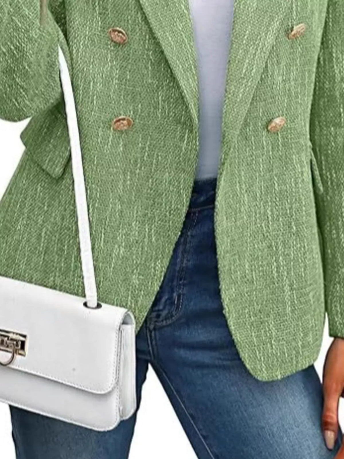 Double-Breasted Lapel-Collar Blazer The Nichole Collection - Official Site