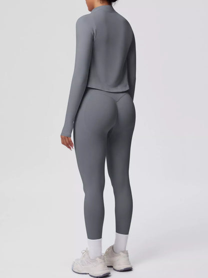 Tank, Zip-Up Jacket and Leggings Active Set The Nichole Collection - Official Site