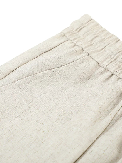 Men's Wide-Leg Drawstring Casual Pants Jonathan M Collection