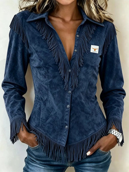 BUTTON FRONT FRINGE TOP The Nichole Collection - Official Site