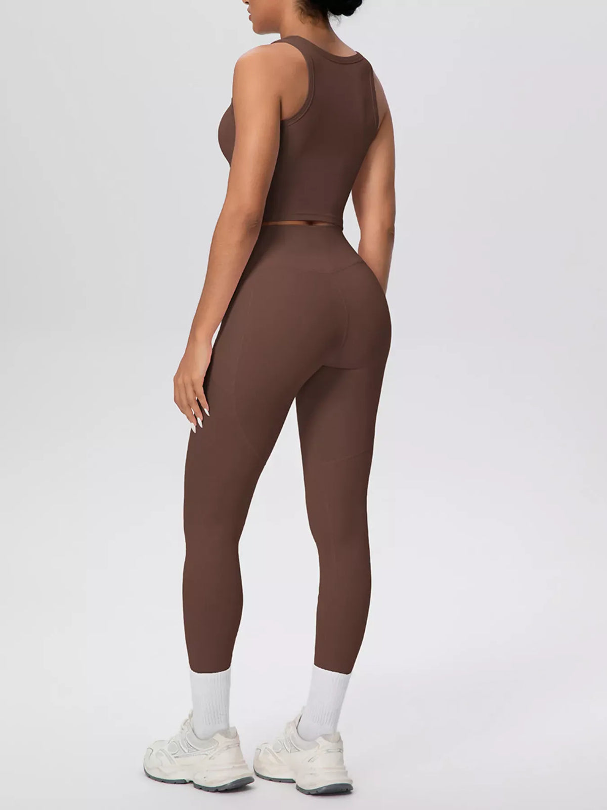 Scoop-Neck Tank and High-Waisted Leggings Active Set The Nichole Collection - Official Site