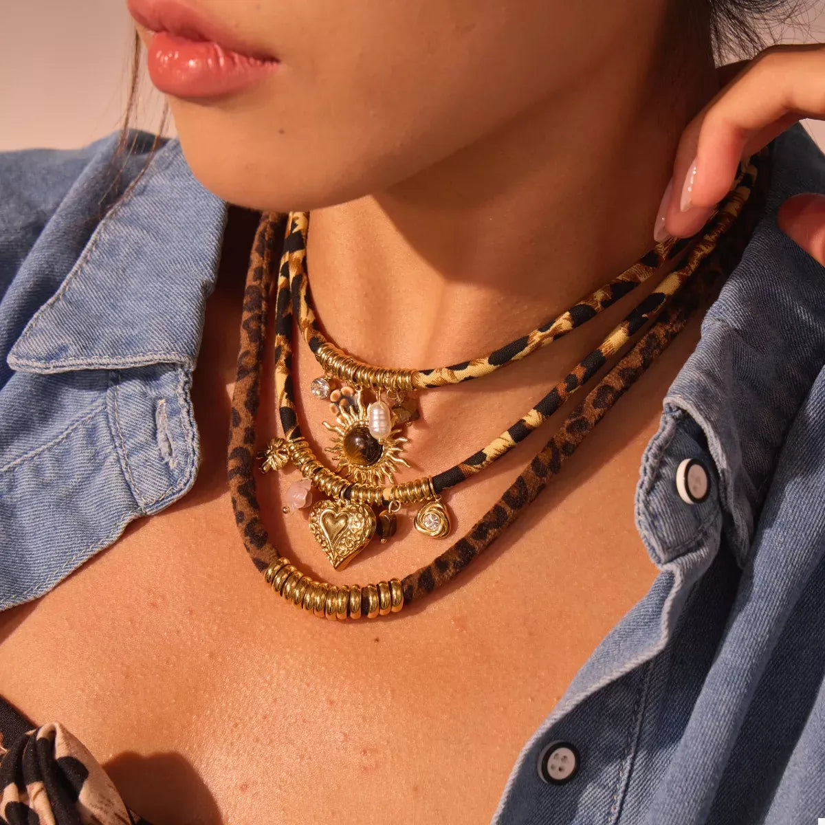 BERKSHIRE SCULPTED LEOPARD CHARM NECKLACE The Nichole Collection - Official Site