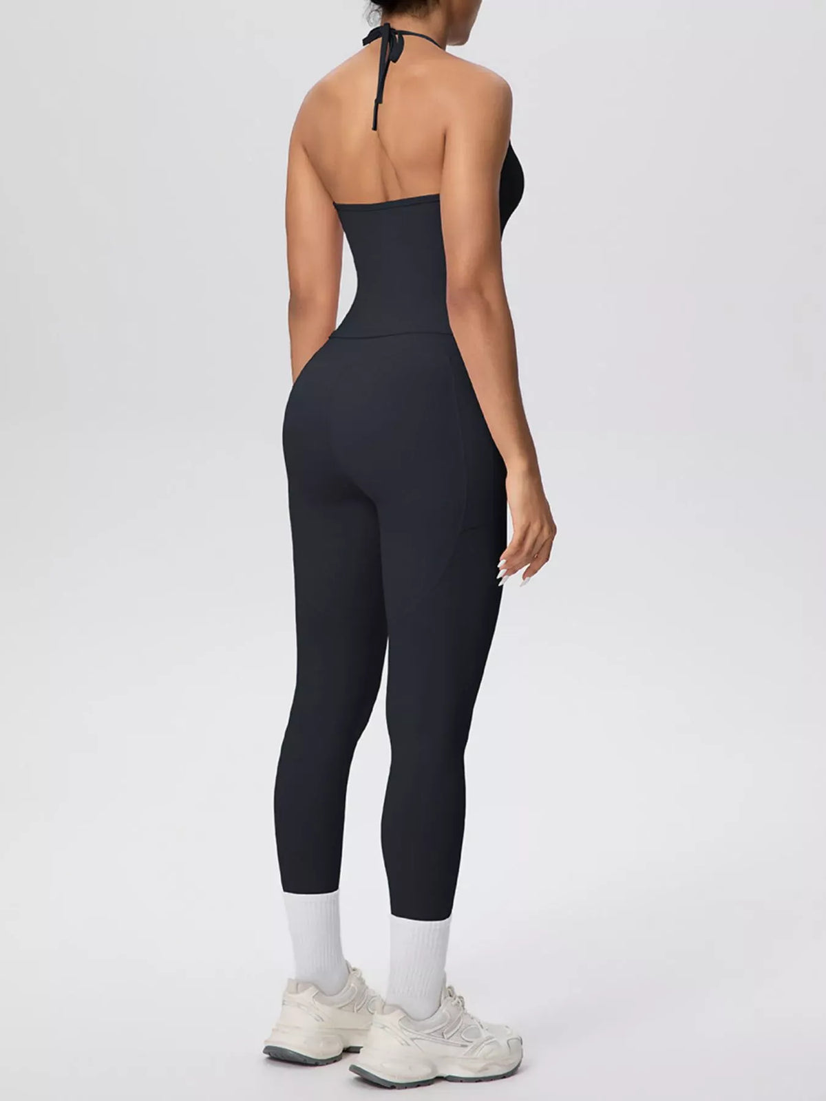 Halter-Neck Cami and High-Waisted Leggings Active Set The Nichole Collection - Official Site