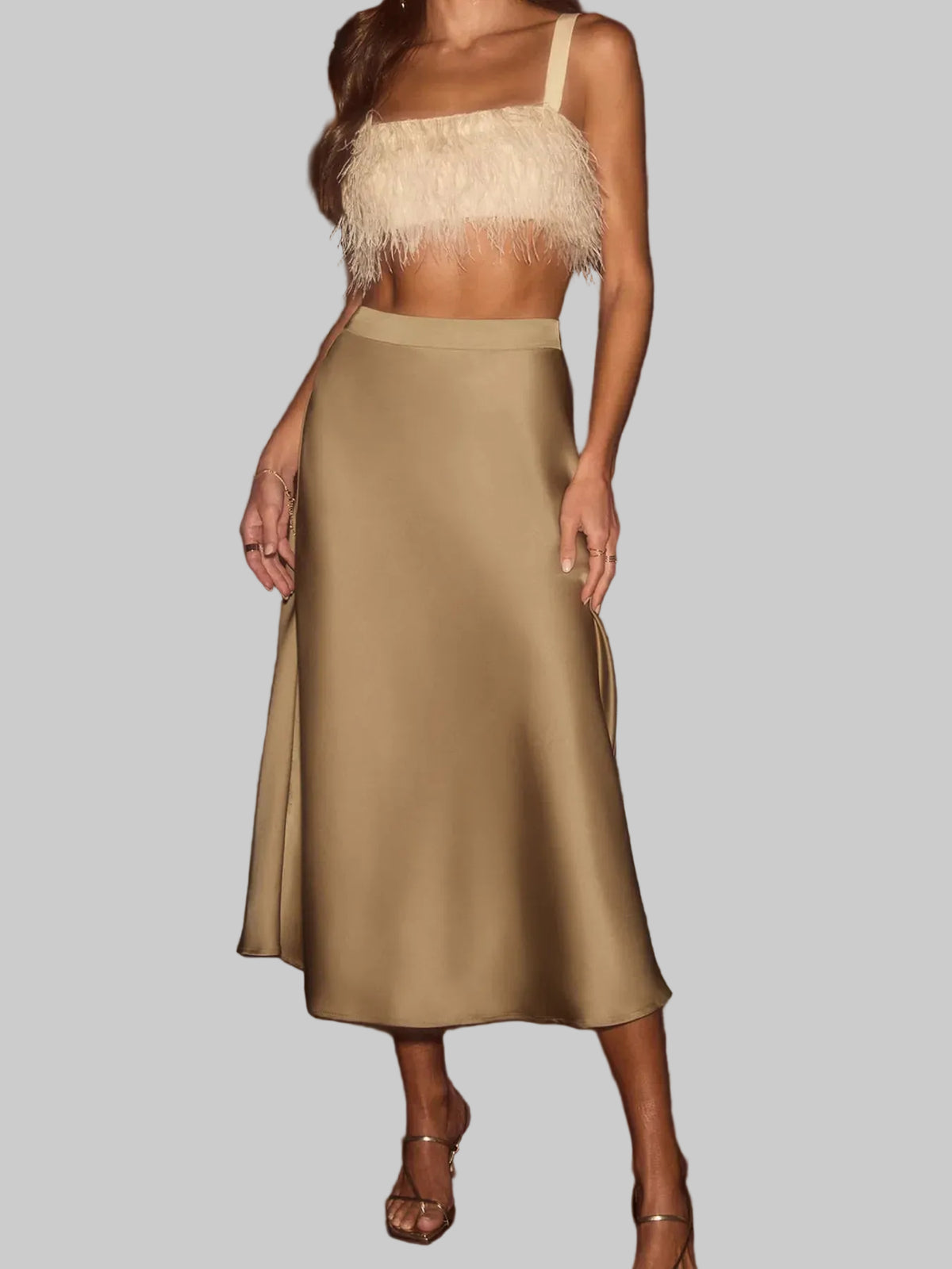 Satin Midi Skirt The Nichole Collection - Official Site
