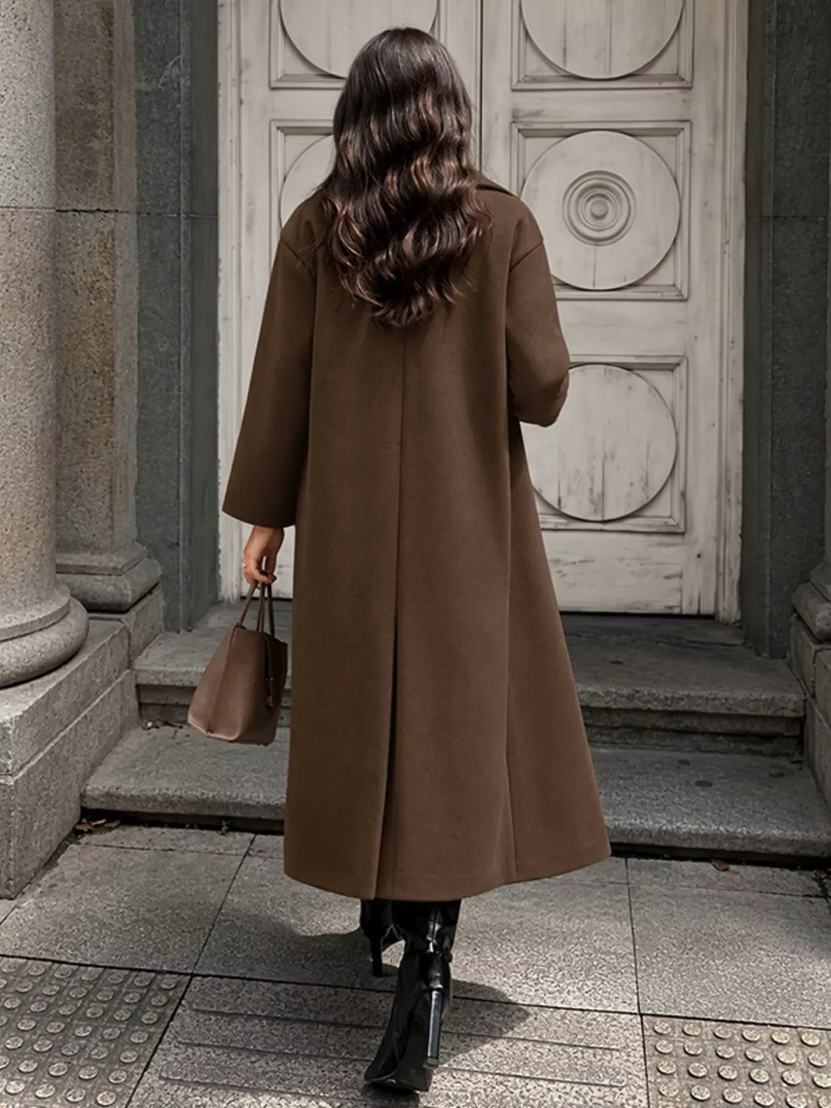Double-Breasted Longline Coat The Nichole Collection