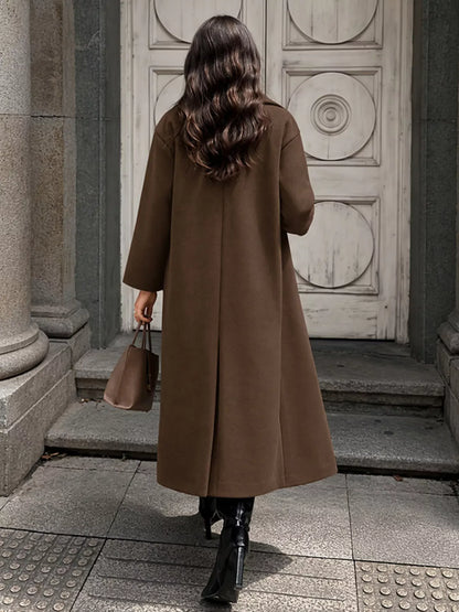 Double-Breasted Longline Coat The Nichole Collection