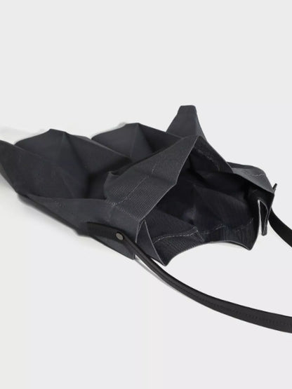 GEOMETRIC PLEATED CANVAS TOTE The Nichole Collection - Official Site