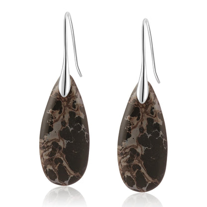 Natural Stone Teardrop Dangle Earrings The Nichole Collection - Official Site