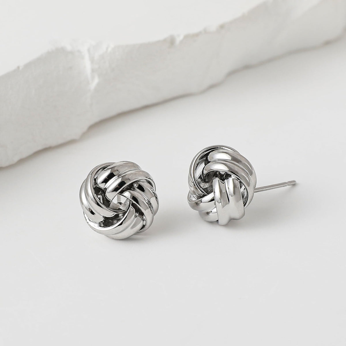 Geometric Gold Knot Statement Earrings The Nichole Collection - Official Site