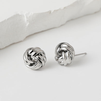Geometric Gold Knot Statement Earrings The Nichole Collection - Official Site