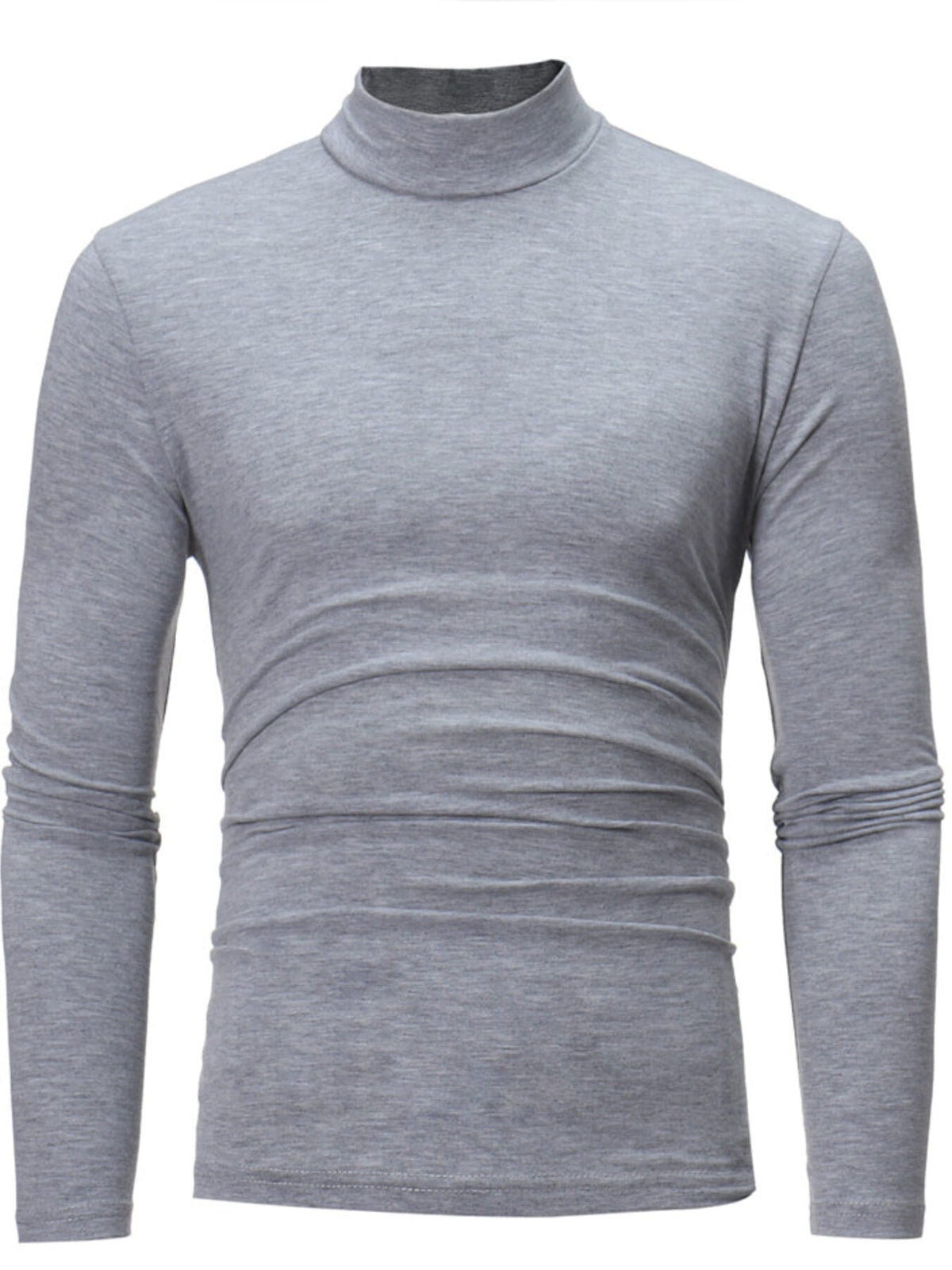 Men's Slim-Fit Mock-Neck Long-Sleeve Shirt Jonathan M Collection