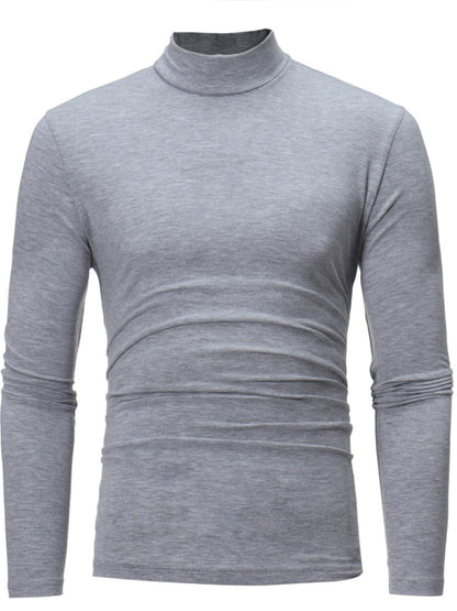 Men's Slim-Fit Mock-Neck Long-Sleeve Shirt Jonathan M Collection