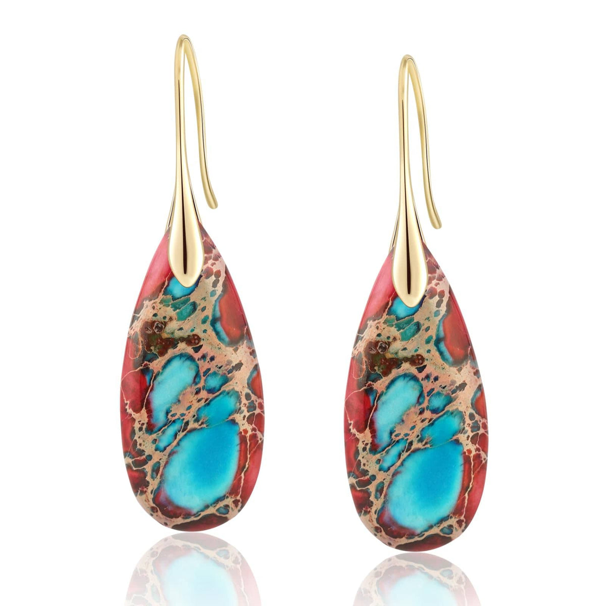 Natural Stone Teardrop Dangle Earrings The Nichole Collection - Official Site