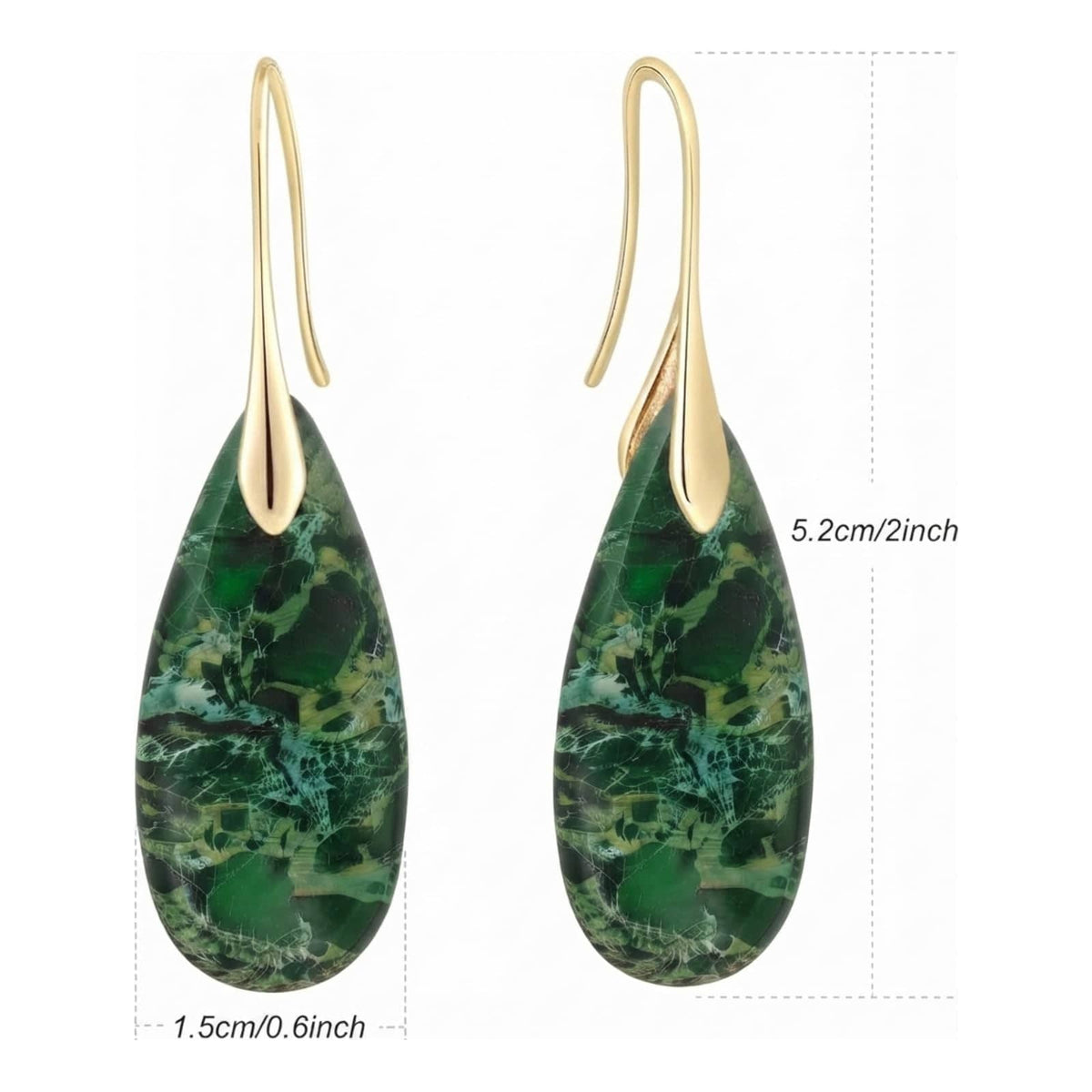 Natural Stone Teardrop Dangle Earrings The Nichole Collection - Official Site