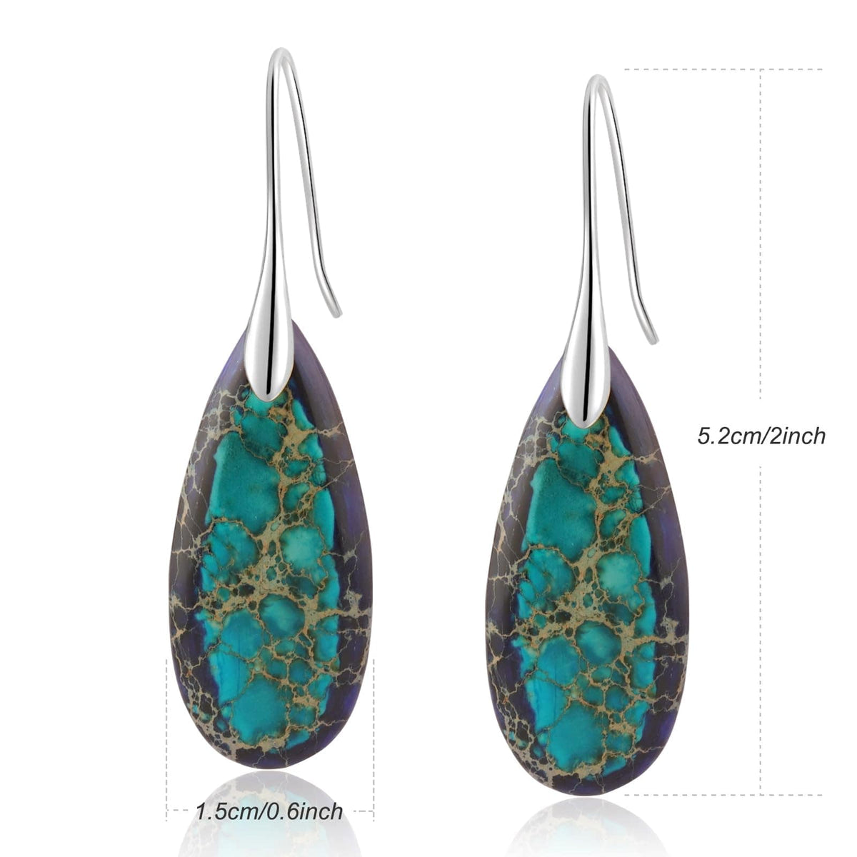 Natural Stone Teardrop Dangle Earrings The Nichole Collection - Official Site