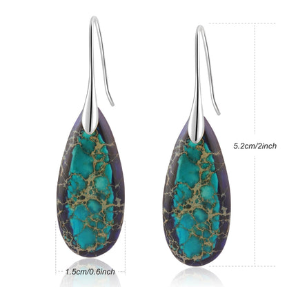 Natural Stone Teardrop Dangle Earrings The Nichole Collection - Official Site