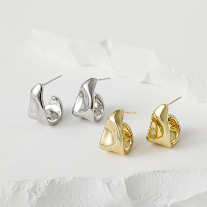 Geometric Gold Knot Statement Earrings The Nichole Collection - Official Site