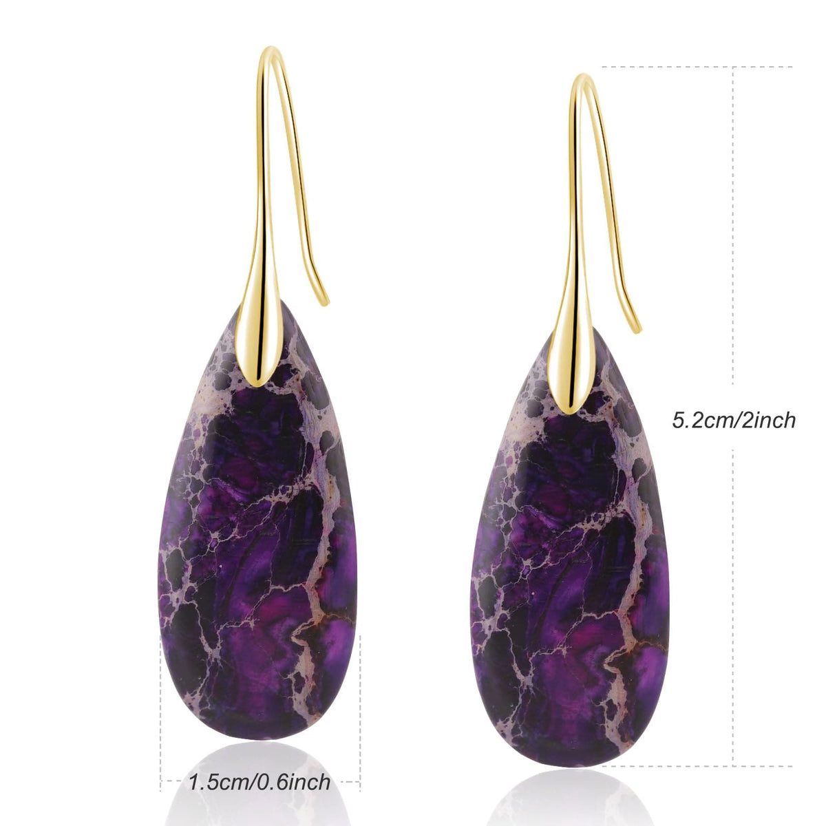 Natural Stone Teardrop Dangle Earrings The Nichole Collection - Official Site