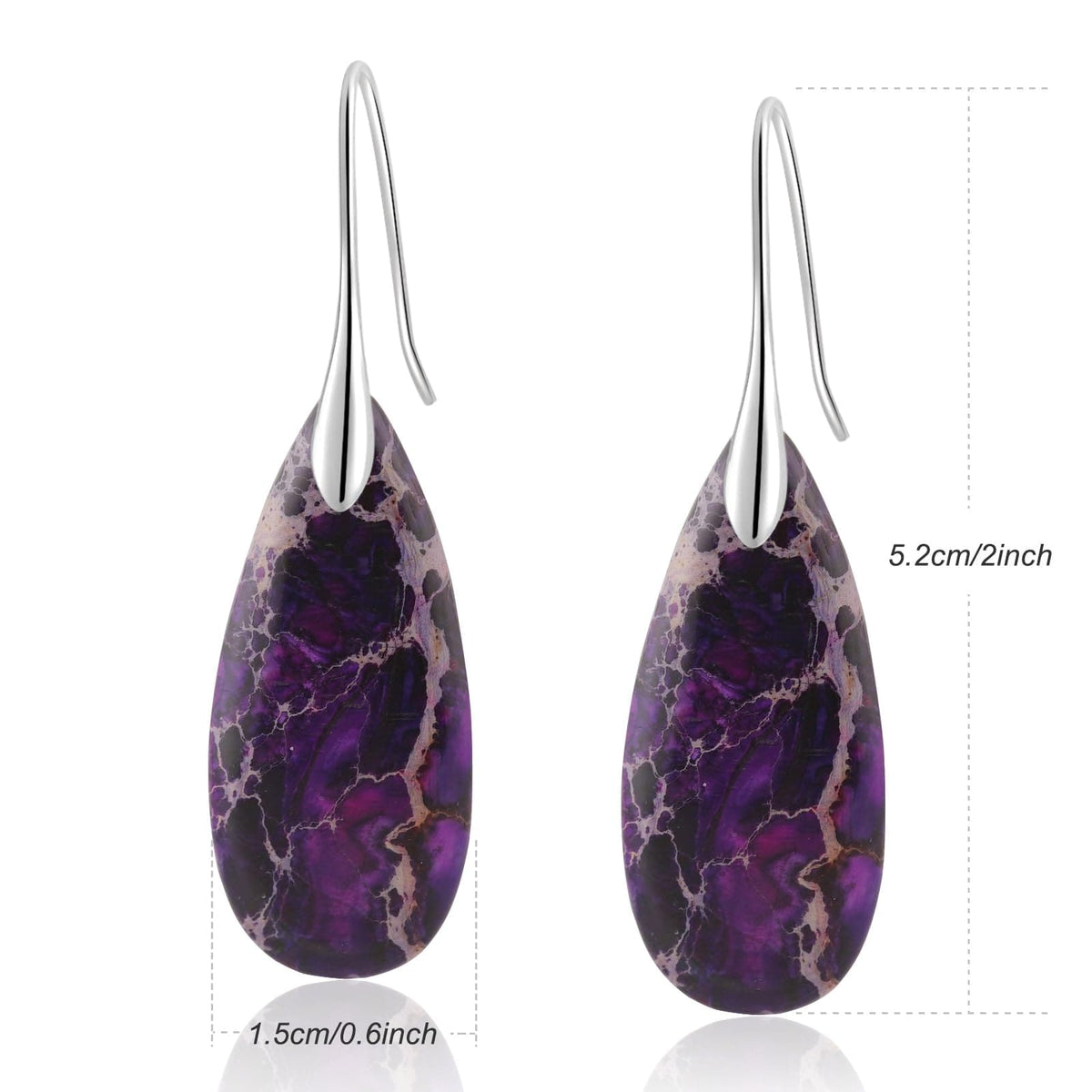 Natural Stone Teardrop Dangle Earrings The Nichole Collection - Official Site