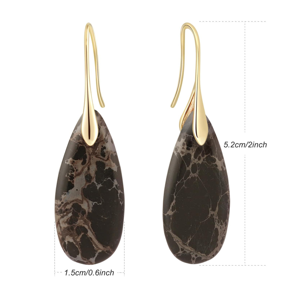 Natural Stone Teardrop Dangle Earrings The Nichole Collection - Official Site