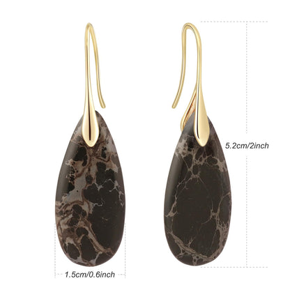 Natural Stone Teardrop Dangle Earrings The Nichole Collection - Official Site
